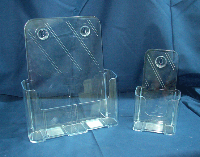 The Brochure holders that you can take with you from stock