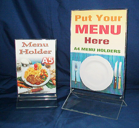 The two standard sizes of the Y-Menu Holders