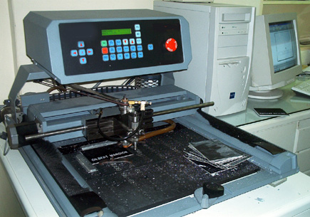 One of our computerized engraving machines
