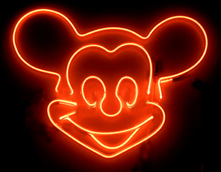 The One and Only, Mickey Mouse in mono coloured neon