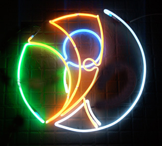 The logo of the 2002 World Cup in Neon, try you logo