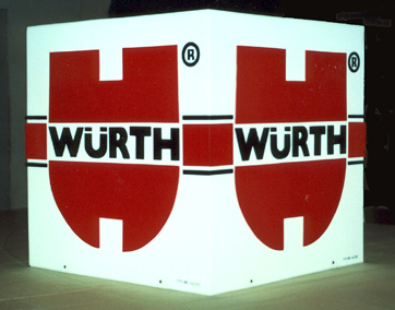 All acrylic illuminated sign - box and logo