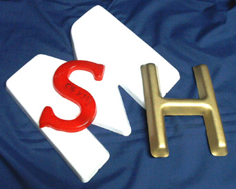 We offer you a wide variety of ready-made pressed letters of various sizes and shapes