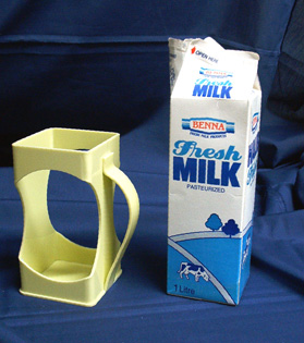 Even a simple, everyday item like a milk carton, can have an acrylic  holder