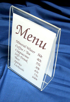 Another interesting Menu Holder - the Tent Holder