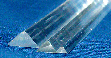 At Skyline Plastic Works you can find transparent clear acrylic triangle rods in three different sizes